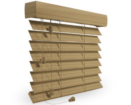 Tende veneziane in legno da 50 mm con mantovana dritta