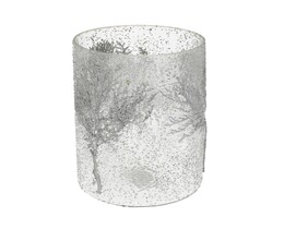 Portacandele a forma di ramoscello e ⌀15cm argento