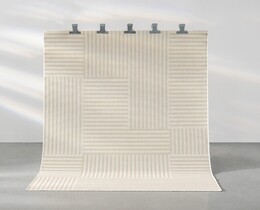 Tappeto color beige tenue, 160x230 cm