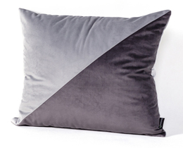 Cuscino patchwork quadrato grigio grafite