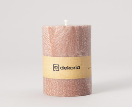 Candela profumata al profumo di palma, colore rosa antico.