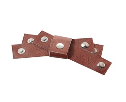 Set di anelli portatovaglioli in ecopelle, 4 pezzi, marroni
