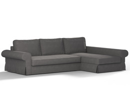 Divano letto Backabro con coprichaise longue