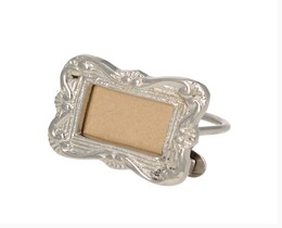 Anello portatovagliolo con cornice argentata