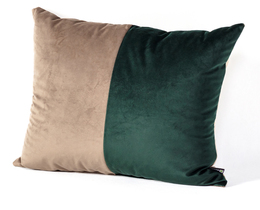 Cuscino patchwork quadrato beige verde
