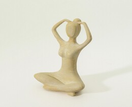 Statuetta di donna in posizione yoga Asana III 6x6x10 cm