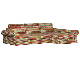 Divano letto Backabro con coprichaise longue