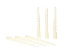 Set di candele Pazzo 6 pezzi color crema
