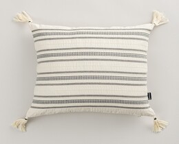 Fodera per cuscino Linea Graphite con nappina 45x45 cm