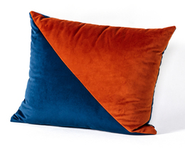 Cuscino patchwork quadrato inchiostro di rame