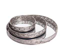 Set di vassoi Judith, 3 pezzi, argento