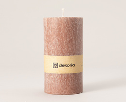 Candela profumata al profumo di palma, colore rosa antico.