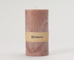 Candela profumata al profumo di palma, colore rosa antico.