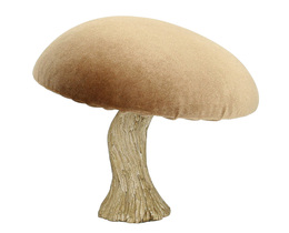 Decorazione Fungo di Velluto 17 cm caramello