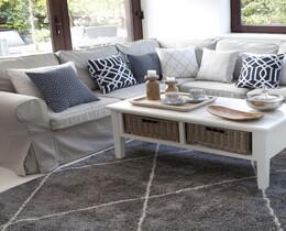 Tappeto Royal Rhombs grigio scuro/crema 160x230 cm