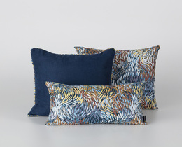 Set di cuscini per soggiorno Impressio blu