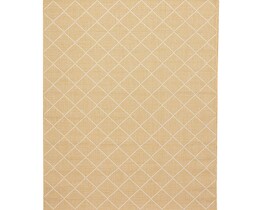 Tappeto Lineo color miele oro/bianco neve 160x230 cm