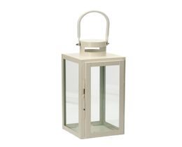 Lanterna in metallo Elegance bianca 40 cm
