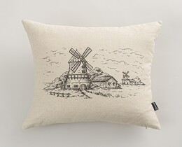 Fodera per cuscino Countryside Windmill 45x45 cm