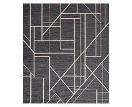Tappeto in velluto beige/blu petrolio 160x230 cm
