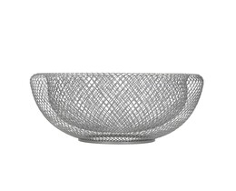 Ciotola in filo metallico color argento, 24 cm