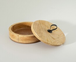 Contenitore in legno con coperchio Cubero 19x12 cm