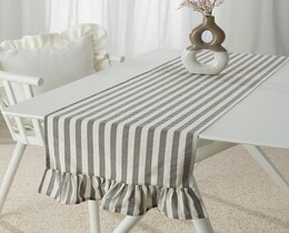 Runner da tavola con volant 40x160 cm
