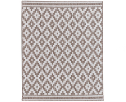 Tappeto moderno a rombi color visone/beige 160x230 cm
