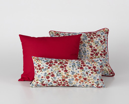 Set di cuscini per soggiorno con fiore di papavero rosso