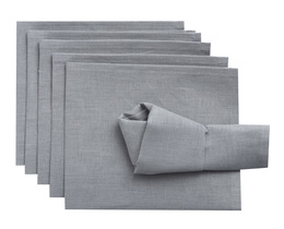 Set di 6 tovaglioli 42x42 cm in lino 159-10