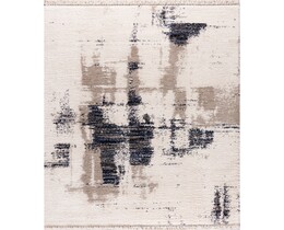 Tappeto Boho color crema/blu marinaio 200x290 cm
